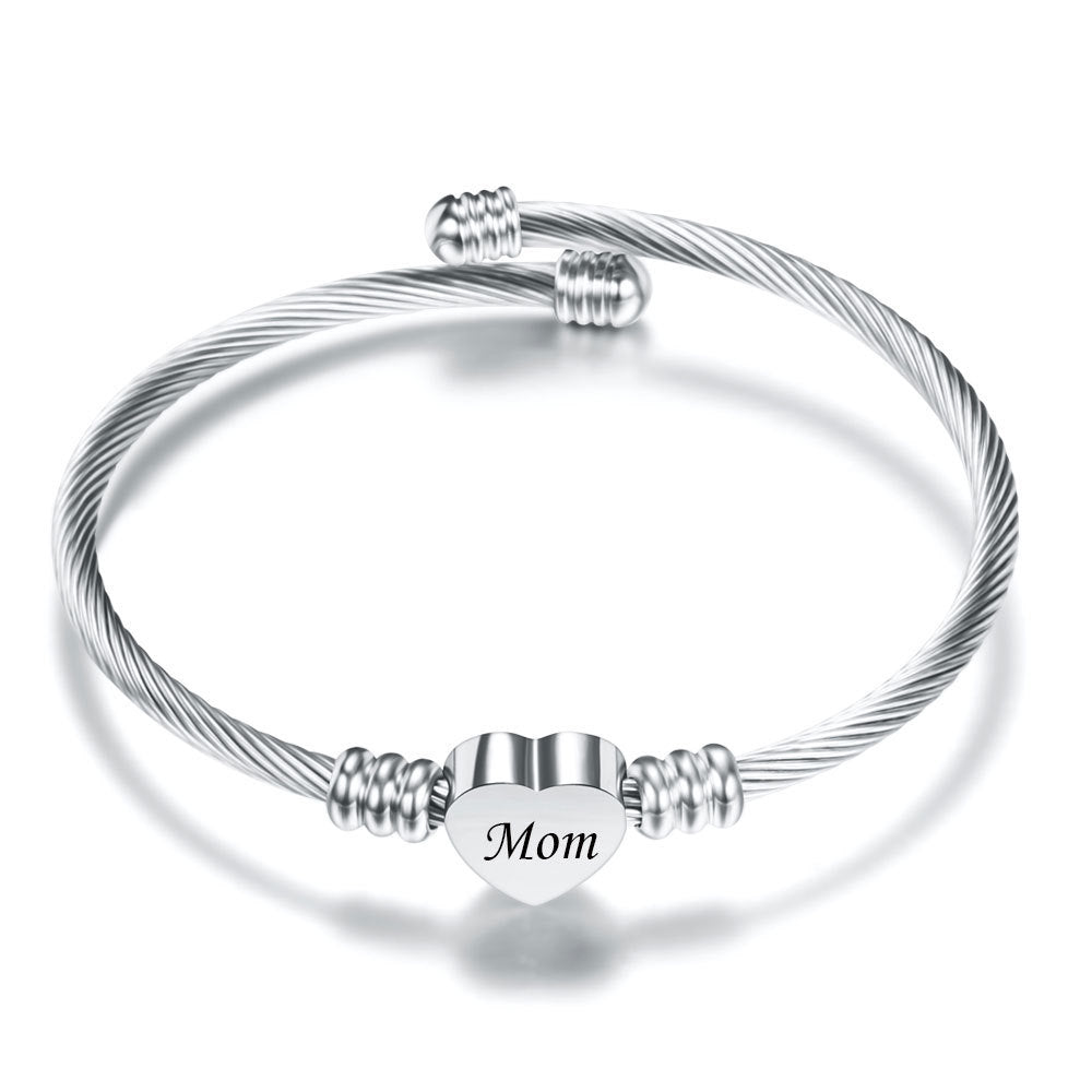 Braided Stainless Steel Bracelet - Mom Design