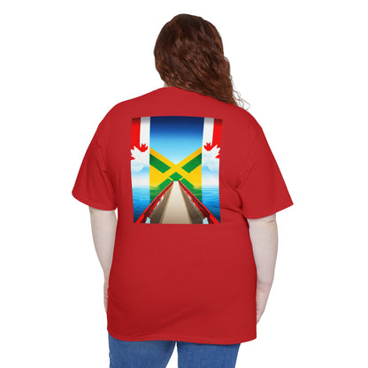 Jamaican-Canadian Split design Unisex Tall T-Shirt