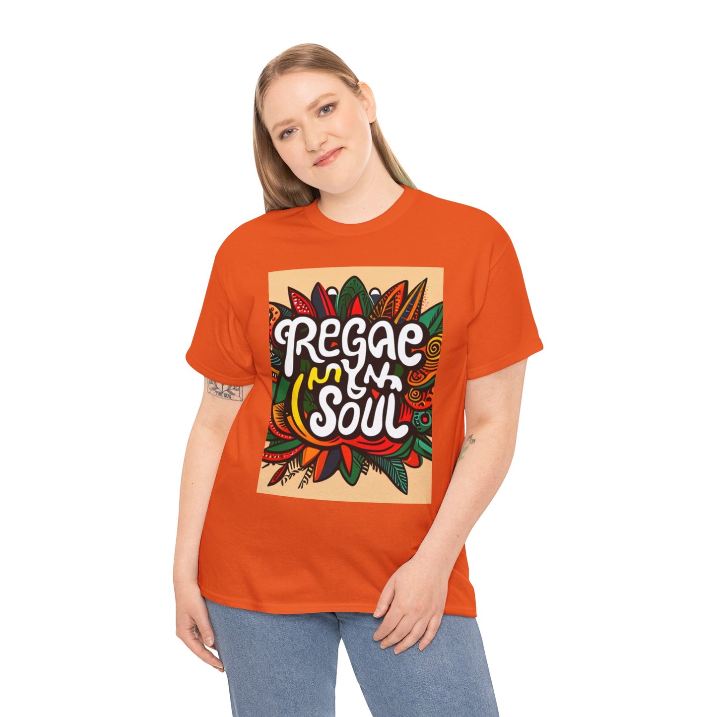 Reggae inna Yuh Soul Unisex Heavy Cotton Tee