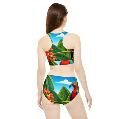 Sporty Jamaica doctor bird Bikini Set