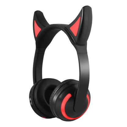 Wireless Cat Ear Headphones with Noise Reduction & LED Light