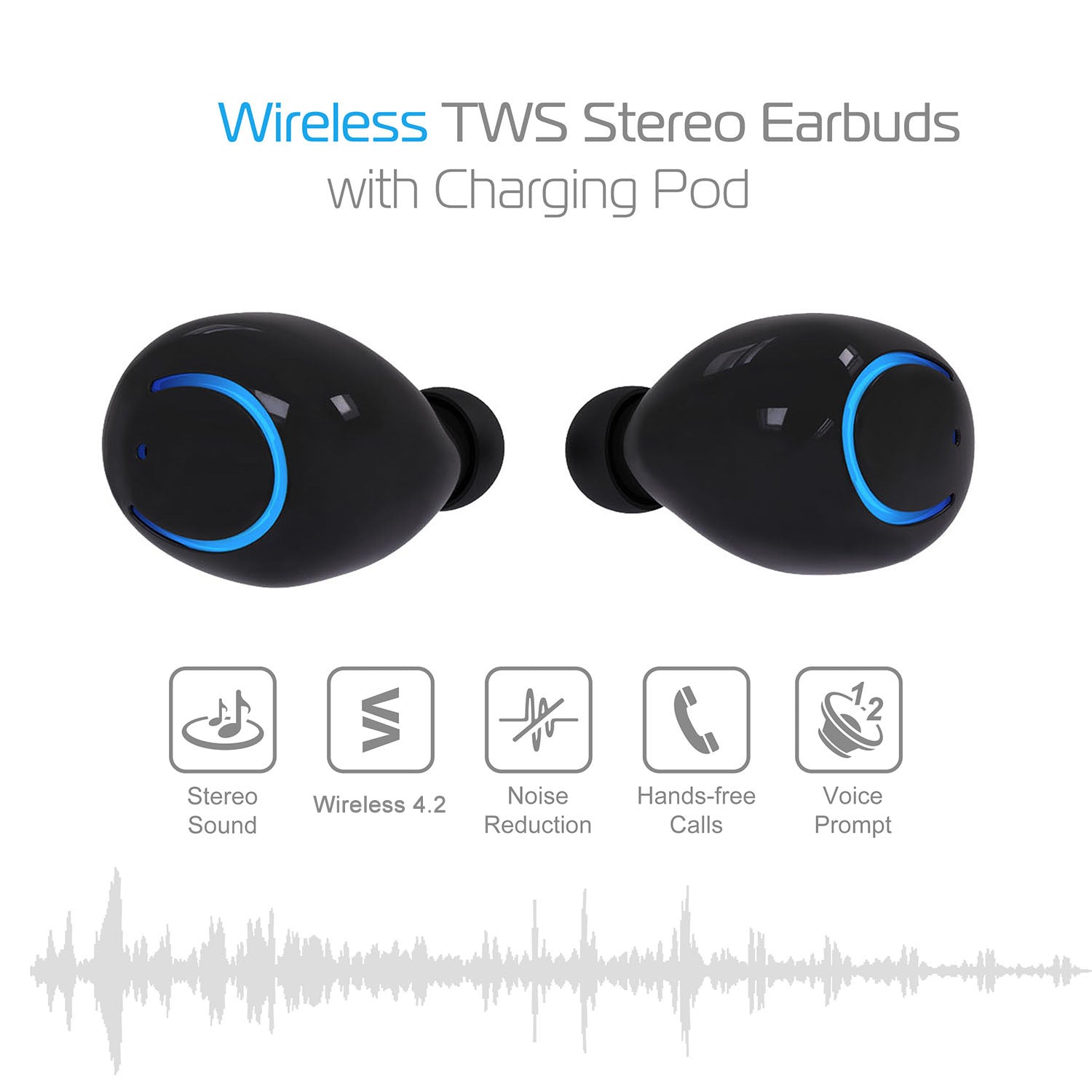 Wireless TWS Stereo Earbuds