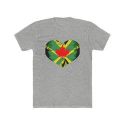 Reggae Rhythm meets Maple Melody: Men's Cotton Crew Tee Design