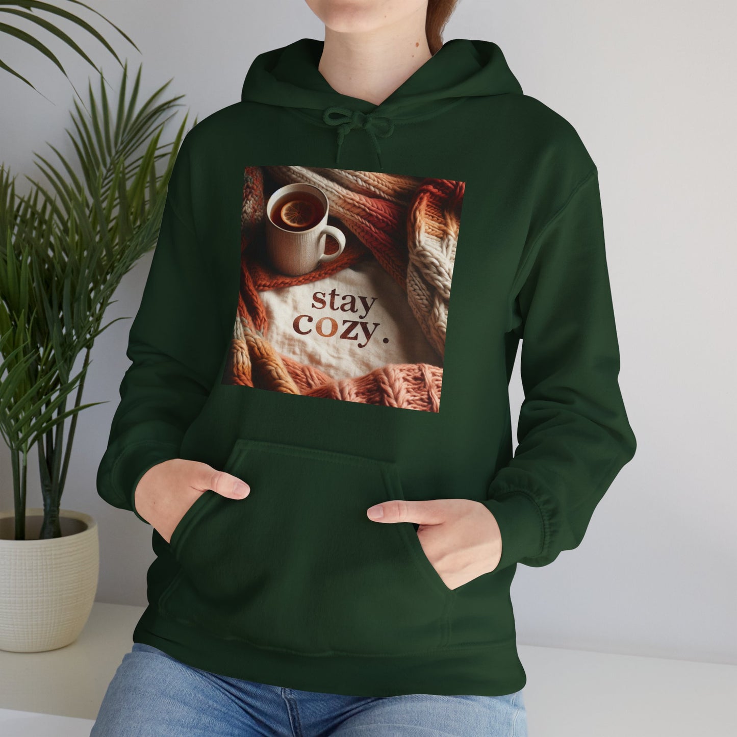 Unisex hoodie Sweatshirt - Cozy Blanket and Tea - Stay Cozy