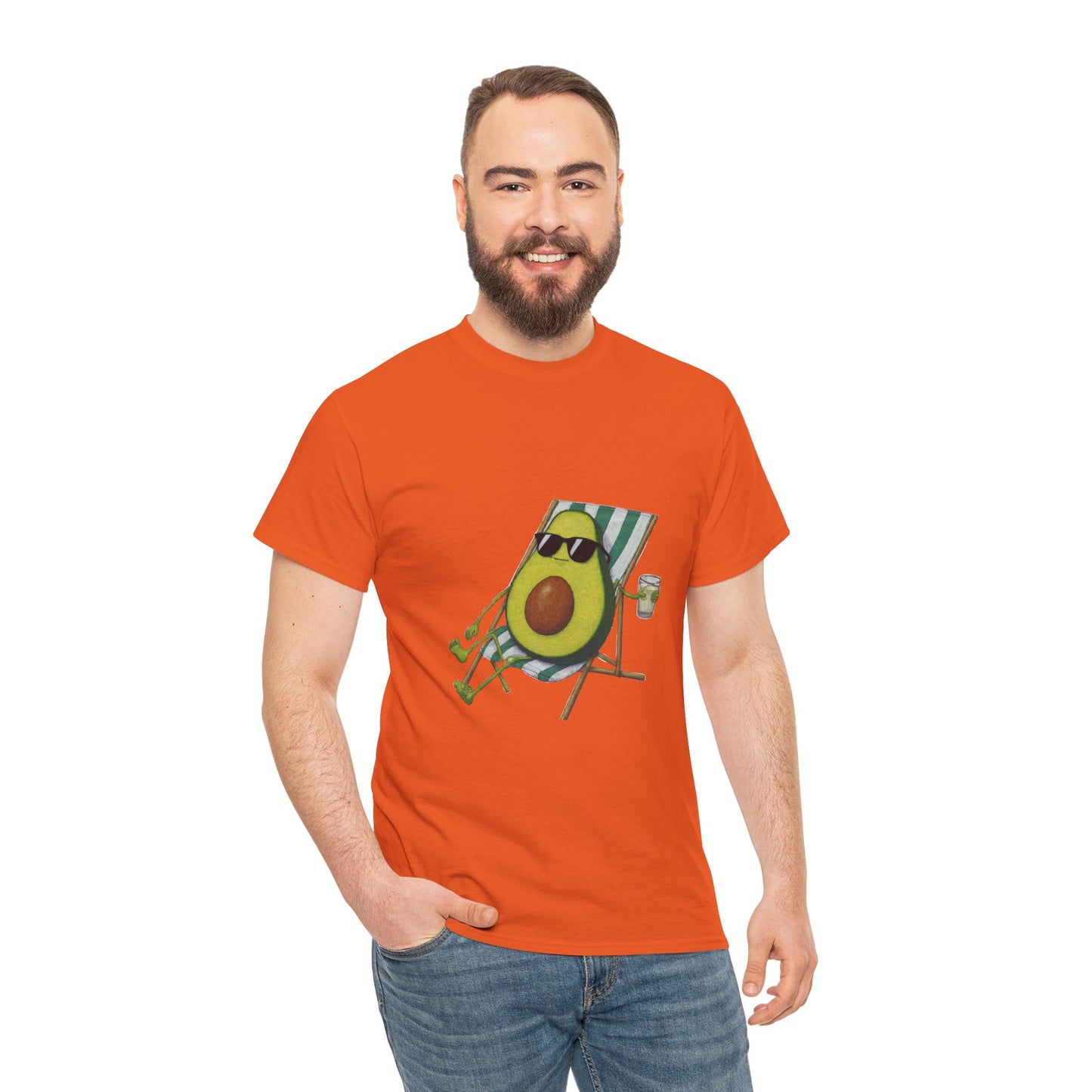 Avocado Print Unisex Heavy Cotton Tee: Comfort & Style for Every Day