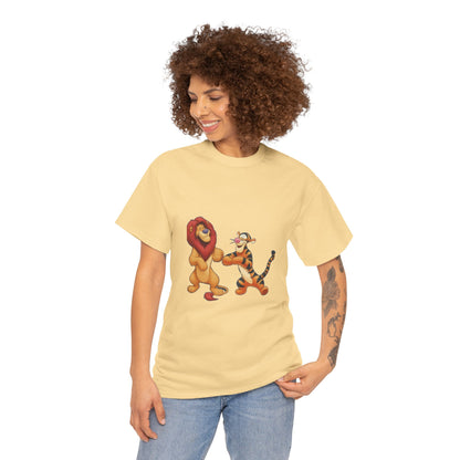 lion and tigger Unisex Heavy Cotton Tee