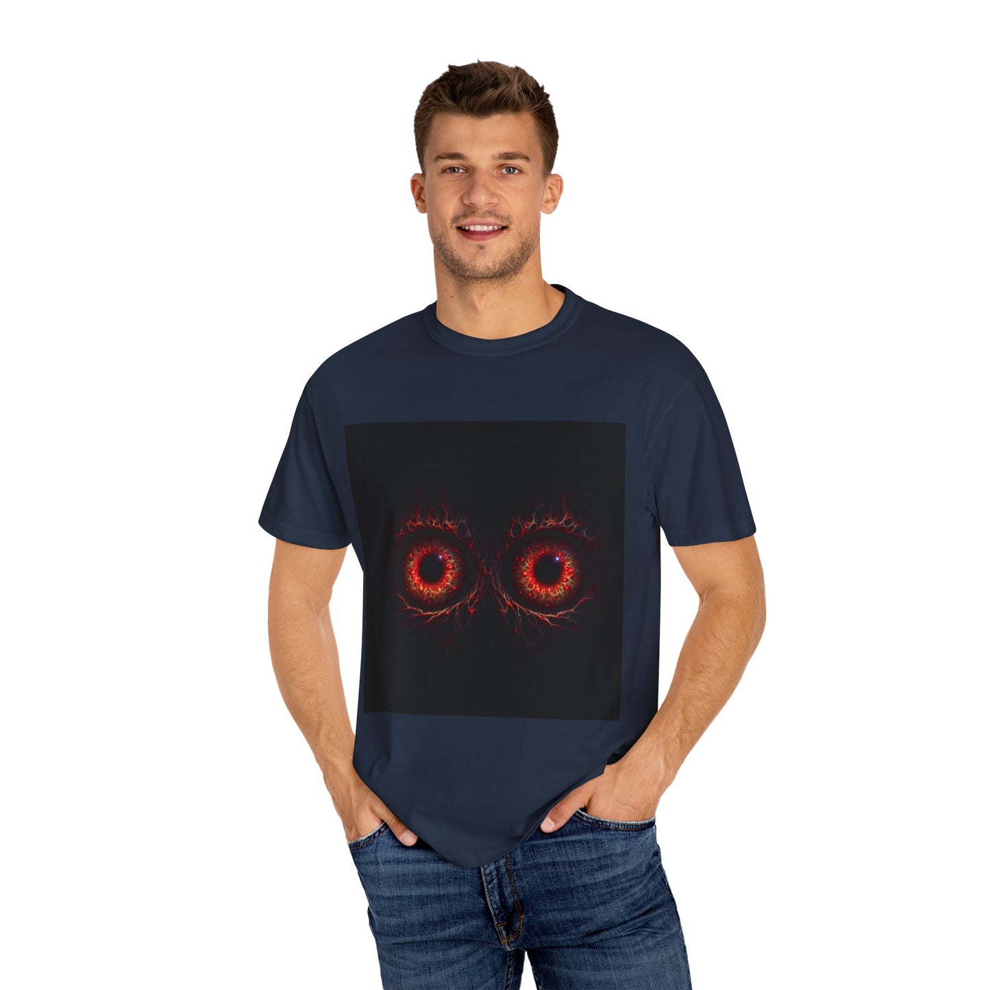 Halloween Unisex T-shirt with Scary Eyes Design