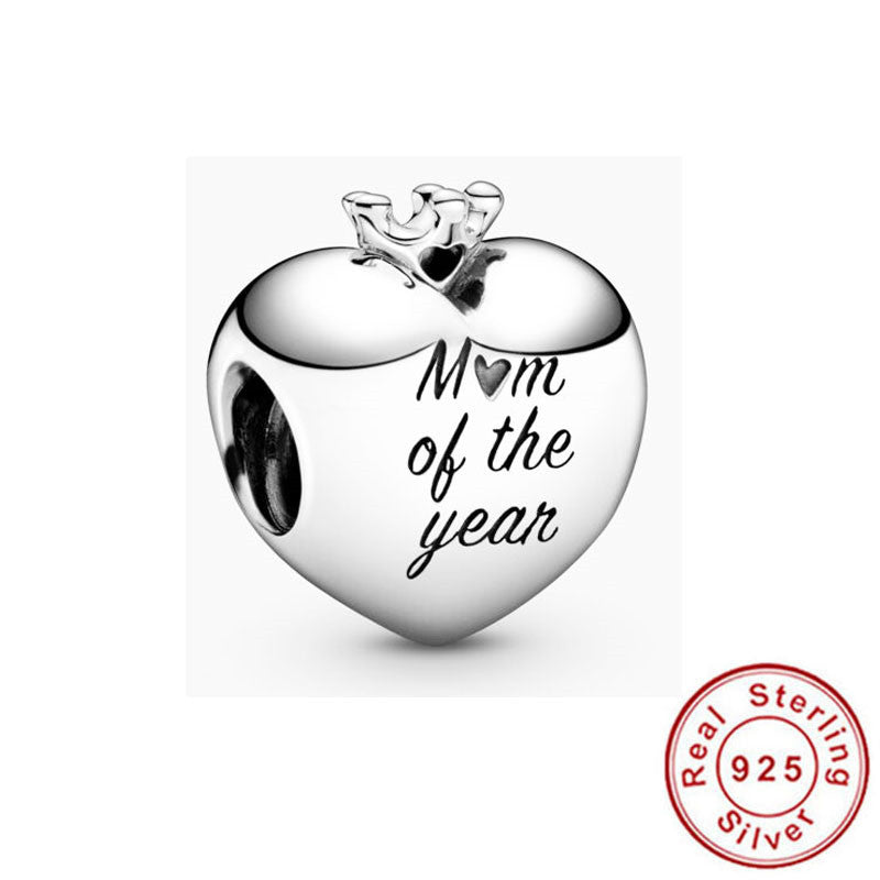 S925 Amor Día de la Madre Nueva Cadena de Oro Rosa