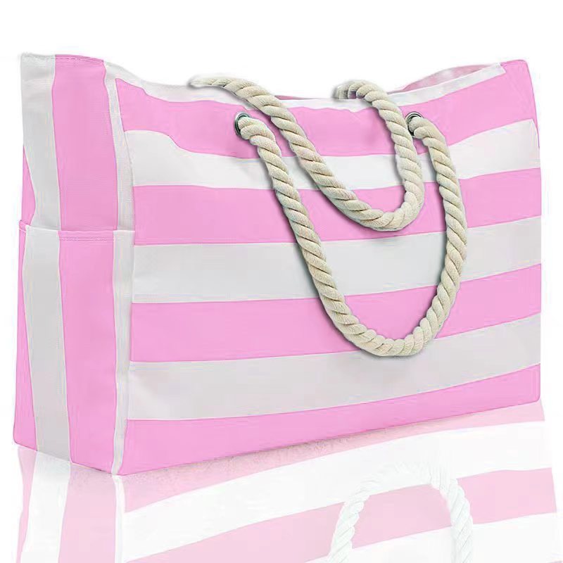 Affordable Striped Beach Canvas Travel Bag by M2k Trends