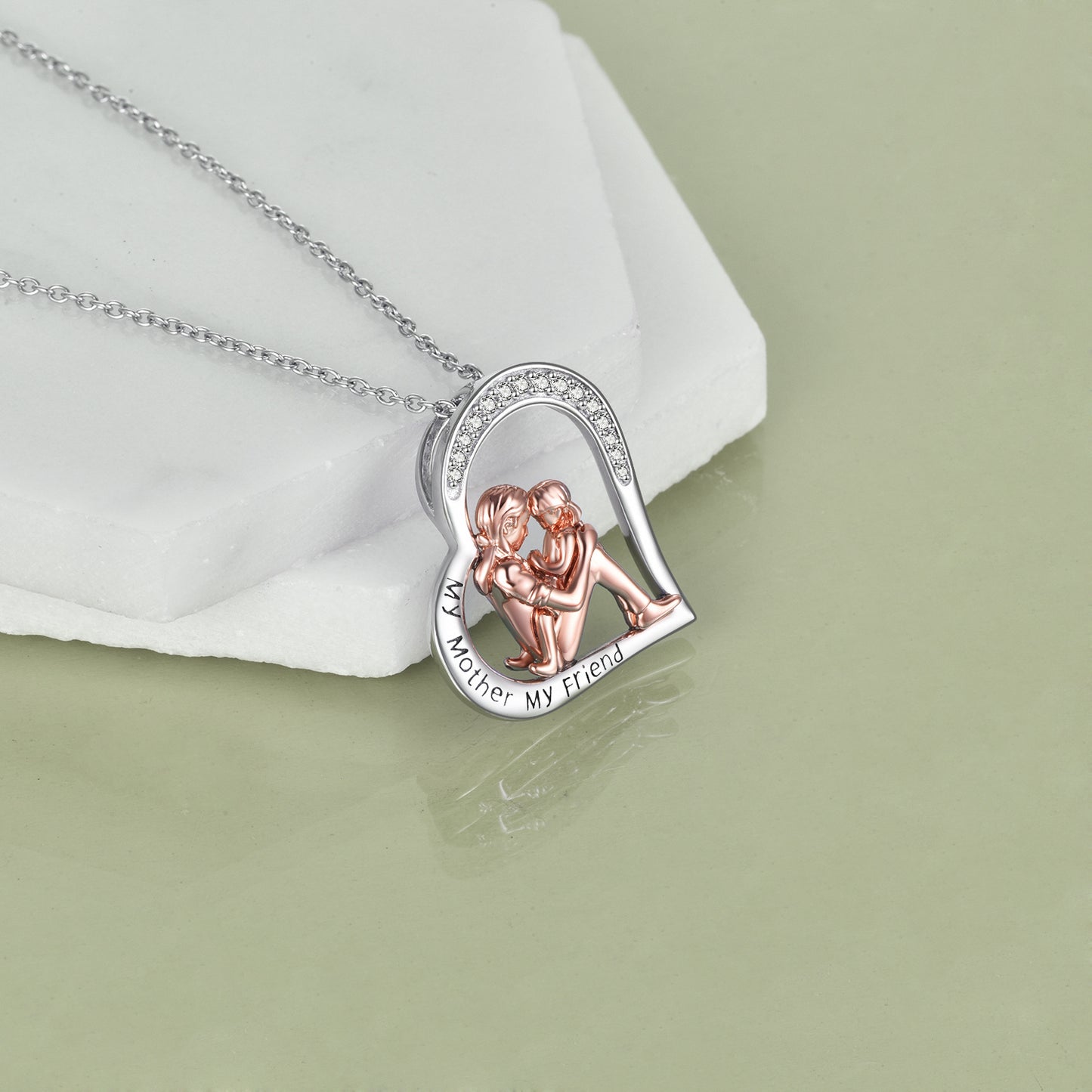 Mother Daughter Necklace: Engraved Silver Jewelry #M2ktrends