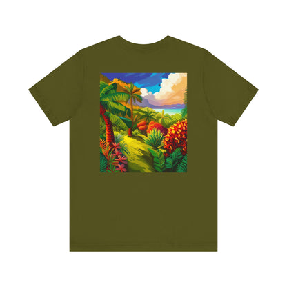 Jamaican flowers Unisex Jersey Short Sleeve Tee