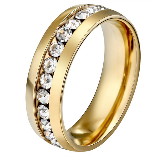 Sparkling Crystal Rings | Gold-Tone Stainless Steel