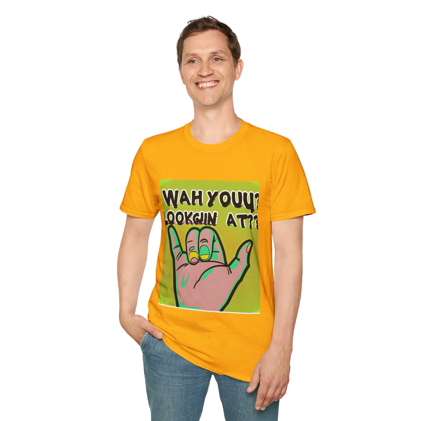 Wah Yuh Lookin At Unisex Softstyle T-Shirt