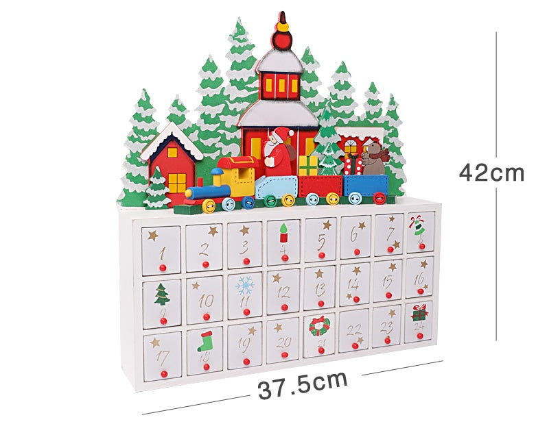 Christmas decoration wooden calendar