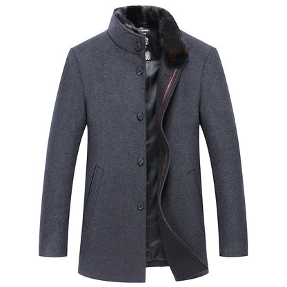 Warm Wool Coat for Men | Stand Collar | M2K Trends