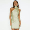 Sexy Slim Halter Short Dress Spring Summer Backless Party Dresses For Womens Clothing