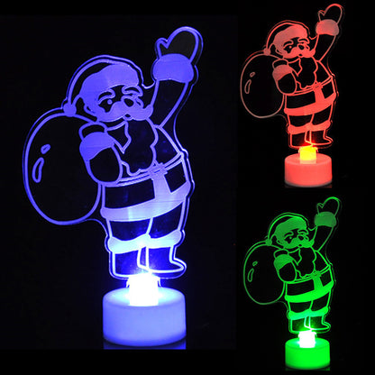 Colorful glowing Christmas tree ornaments