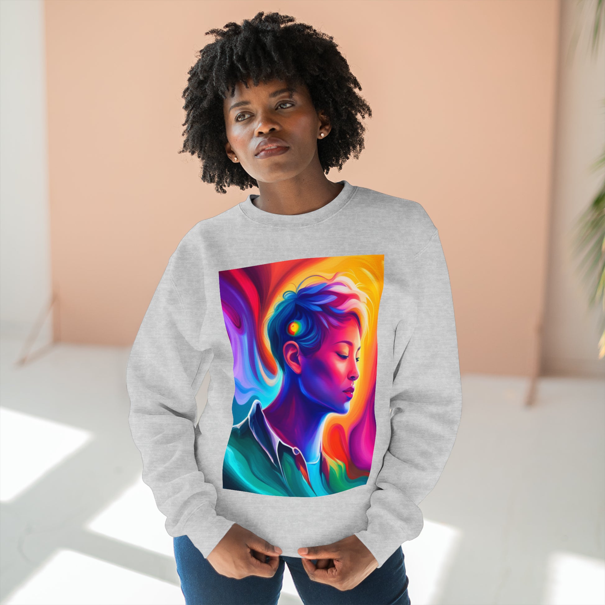 An image of a cozy sweatershirt, sweatsirt, sweetshirt, or swetshirt, perfect for chilly days in Toronto. The sweatshirt features a classic design with a soft fabric and comfortable fit. Stay warm and stylish with this must-have wardrobe essential, ideal for the diverse weather of the GTA