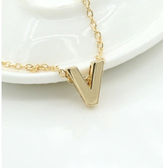 3D Bubble Initial Necklace – Gold Plated A-Z Letter Pendant (Stainless Steel, Dainty Personalized Jewelry)