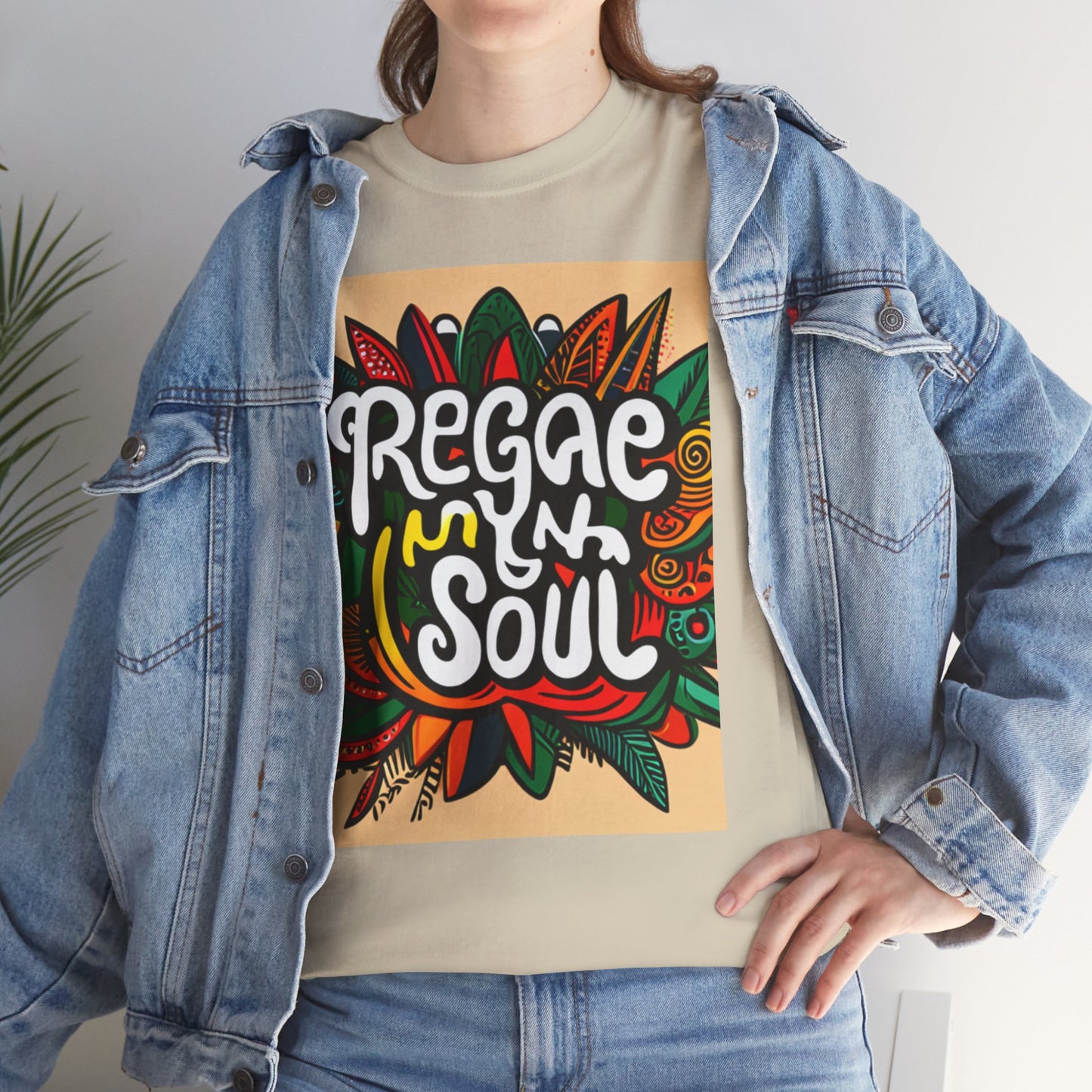 Reggae inna Yuh Soul Unisex Heavy Cotton Tee