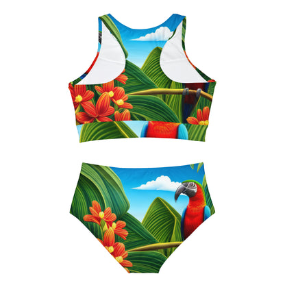 Sporty Jamaica doctor bird Bikini Set