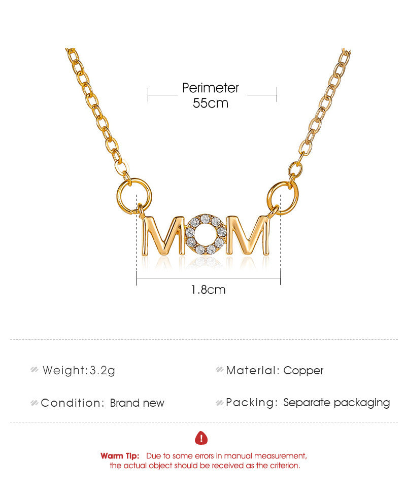 Mother's Day Letter Necklace - Simple Gift # M2K Trends