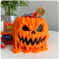 Melting Halloween Pumpkin Candy Bowl with Lid | Reusable Spooky Food Display
