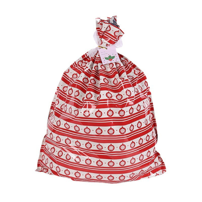 Drawstring Christmas Gift Plastic Bag