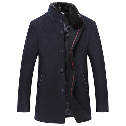 Warm Wool Coat for Men | Stand Collar | M2K Trends