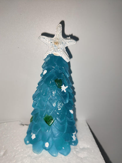 DIY Christmas Decoration Blue Christmas Tree Glass Creative Unique Decoration