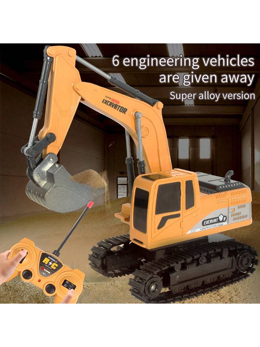 RC Remote Control Excavator Toy | 1/24 Scale Construction Digger with Lights & Sounds