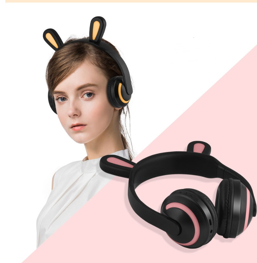 Wireless Cat Ear Headphones with Noise Reduction & LED Light