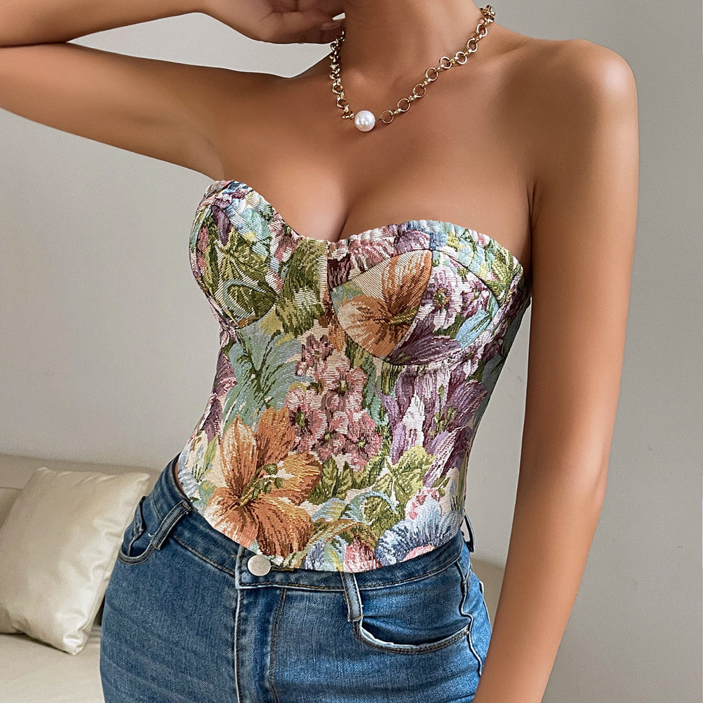Floral Lace Tube Top - New Arrival