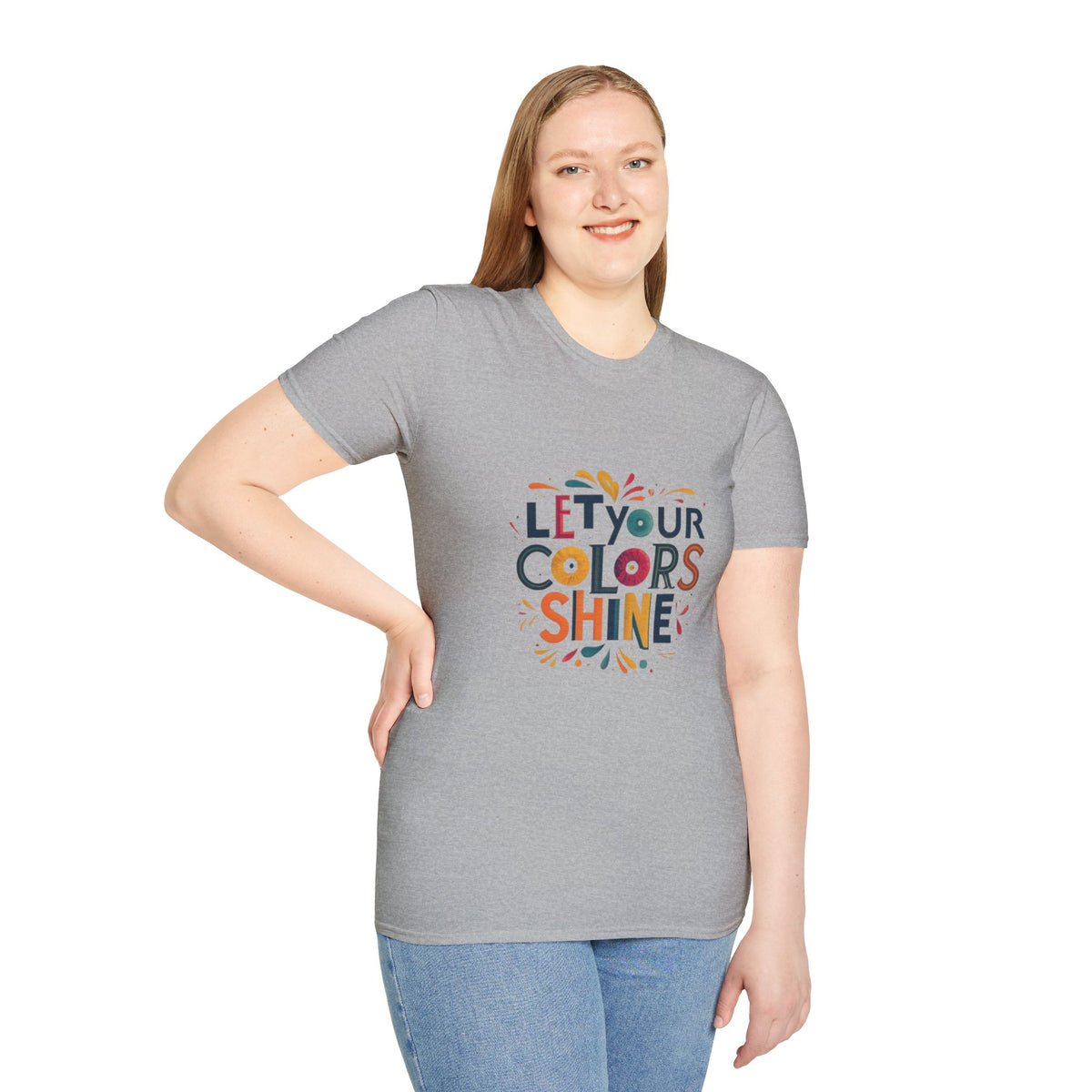 Deja que el color brille Camiseta unisex Softstyle