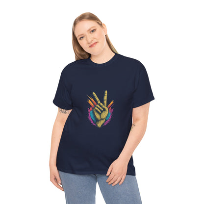 two fingers Unisex Heavy Cotton Tee