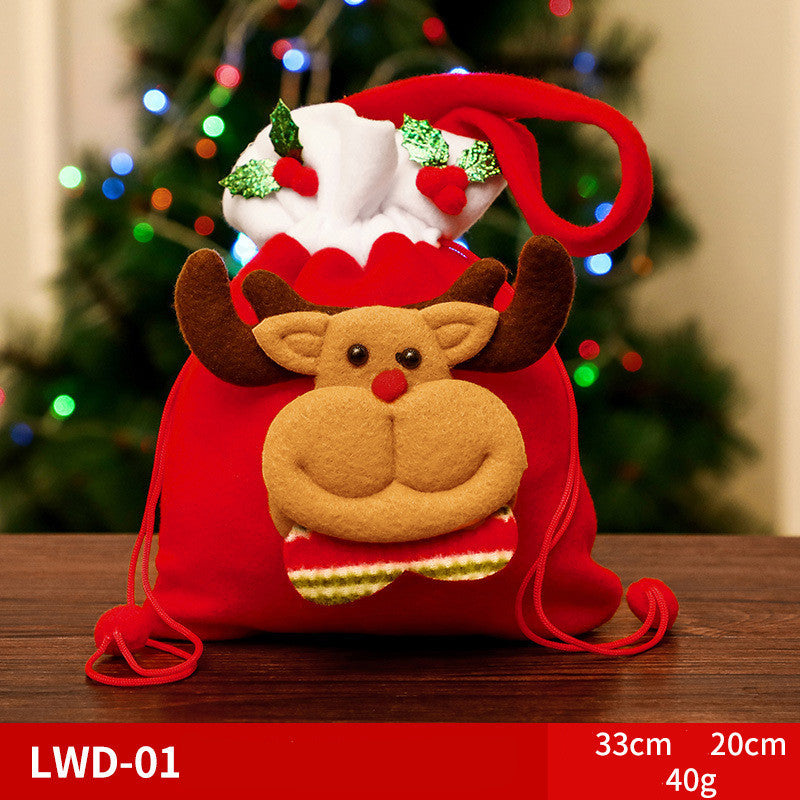 Christmas Gift Portable Brushed Gift Bag