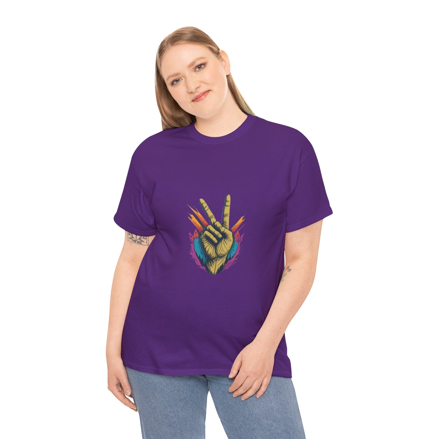 two fingers Unisex Heavy Cotton Tee