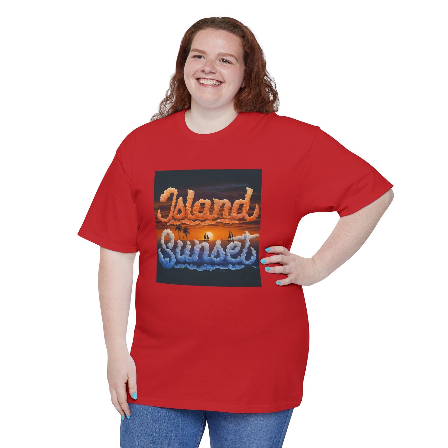 Island sunset Unisex Ultra Cotton® Tall T-Shirt