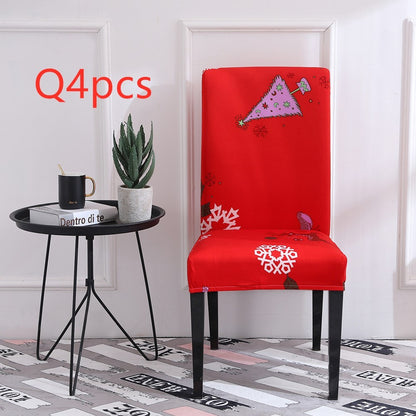 Christmas universal elastic chair cover