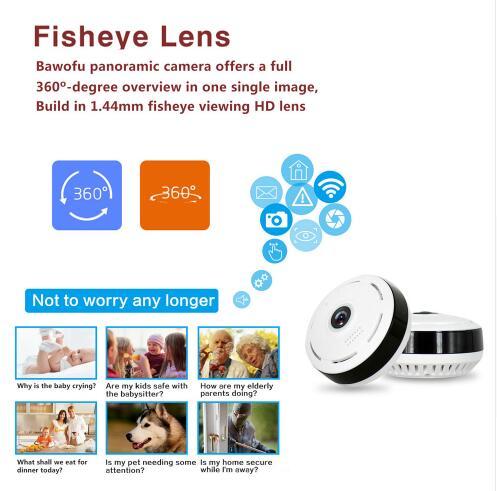 Cobell 960P Wifi IP Camera Home Security Wireless 360 Degree Panoramic CCTV Camera Night Vision Fish Eyes Lens VR Cam