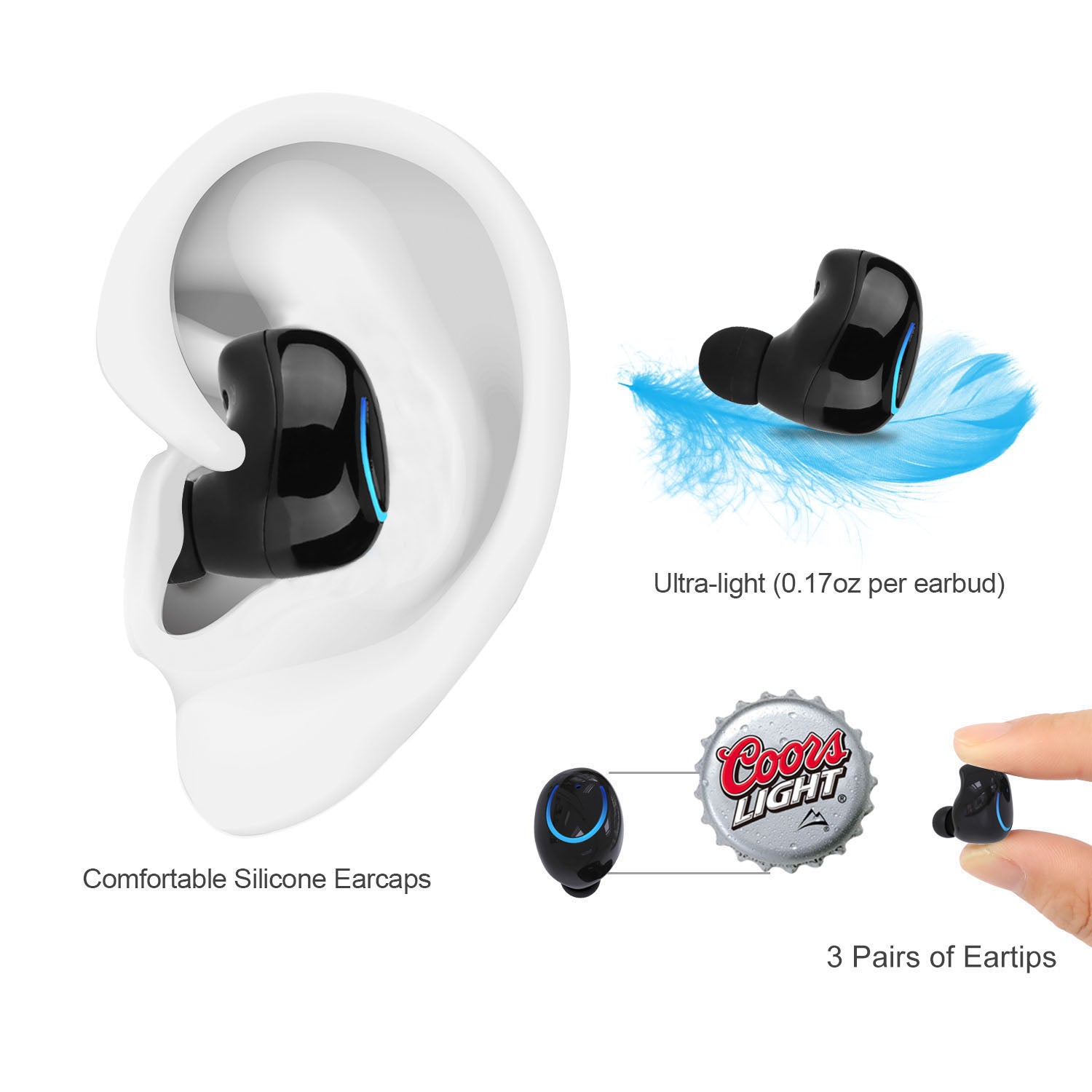 Wireless TWS Stereo Earbuds