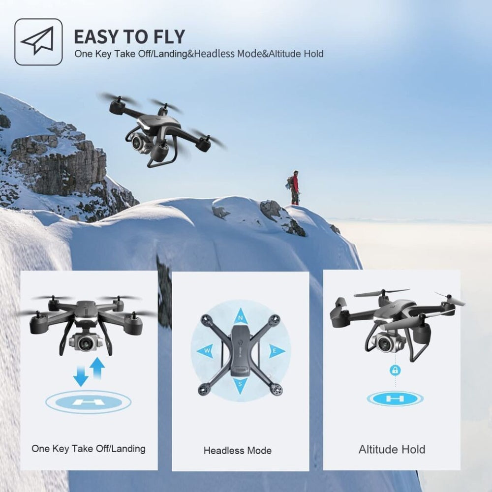 V14 FPV Drone with 1080P HD Camera | Voice & Gesture Control | 30-Min Flight Time