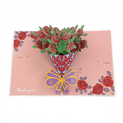 Mother's Day 3D Ornament 3D Bouquet Greeting Card