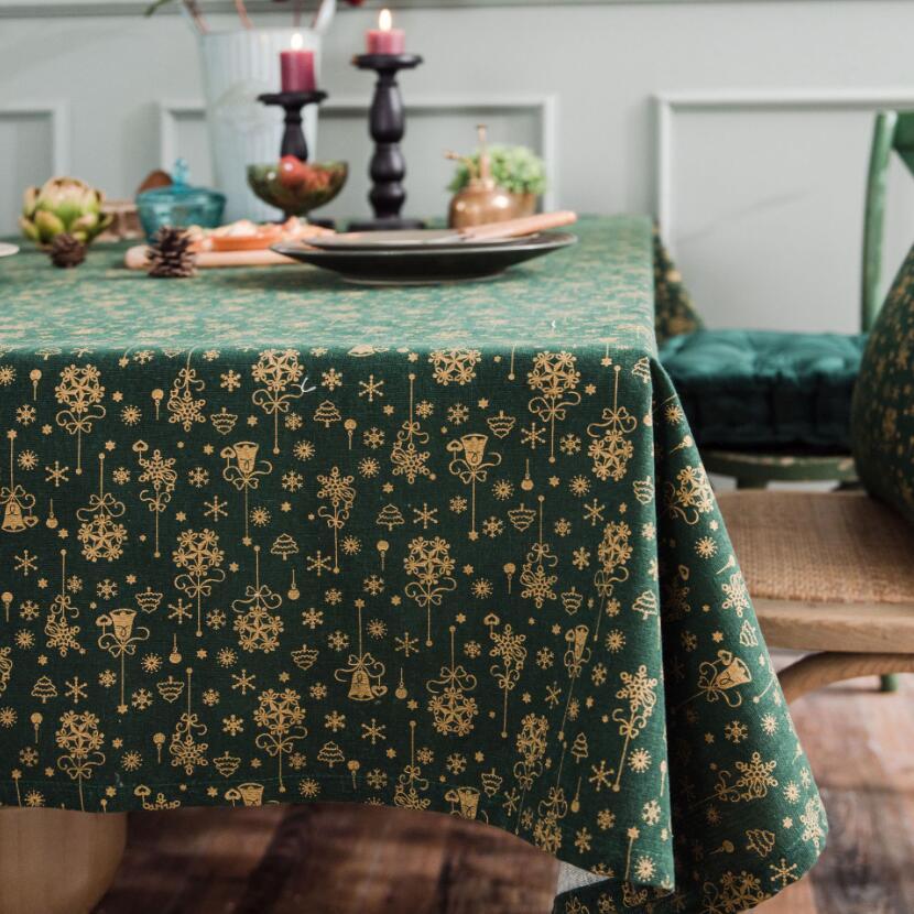 Christmas red gilded tablecloth