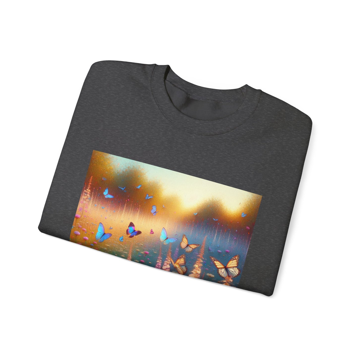 Impressionist Butterfly Sanctuary Crewneck Sweatshirt hoodie