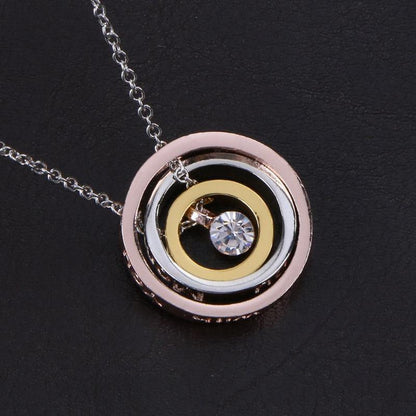 Three circle mother's day lettering pendant