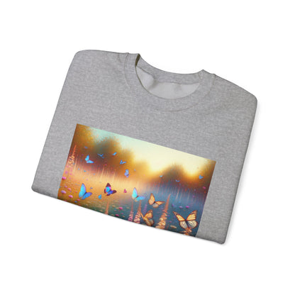 Impressionist Butterfly Sanctuary Crewneck Sweatshirt hoodie