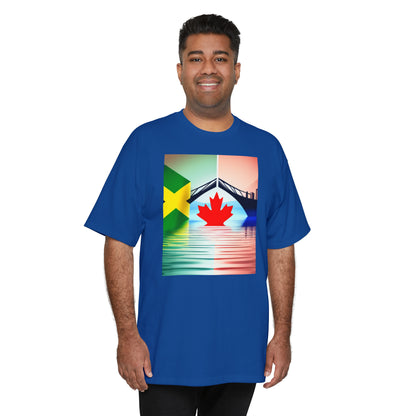 Jamaican-Canadian Split design Unisex Tall T-Shirt