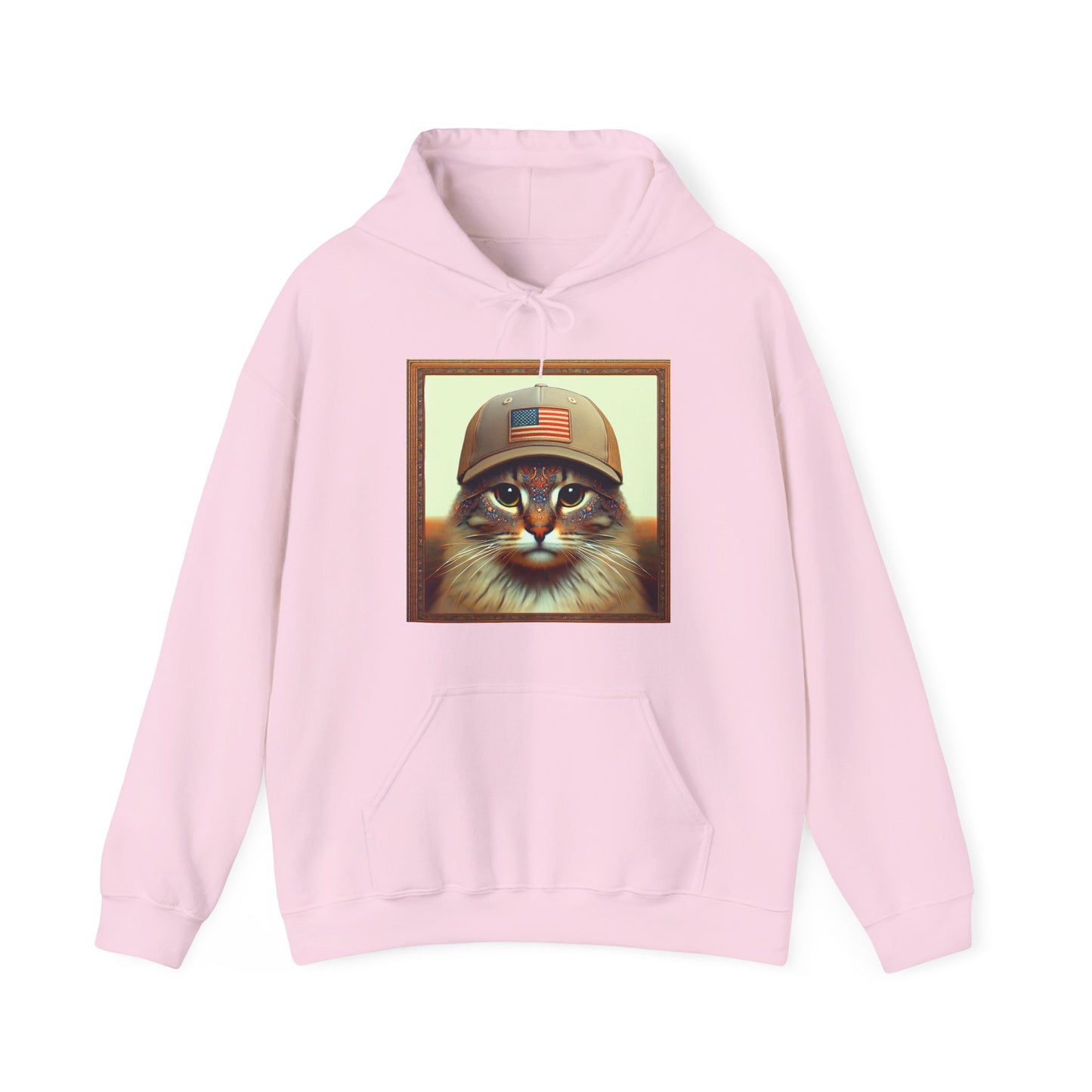 Cat in Cap USA Hoodie Sweatshirt