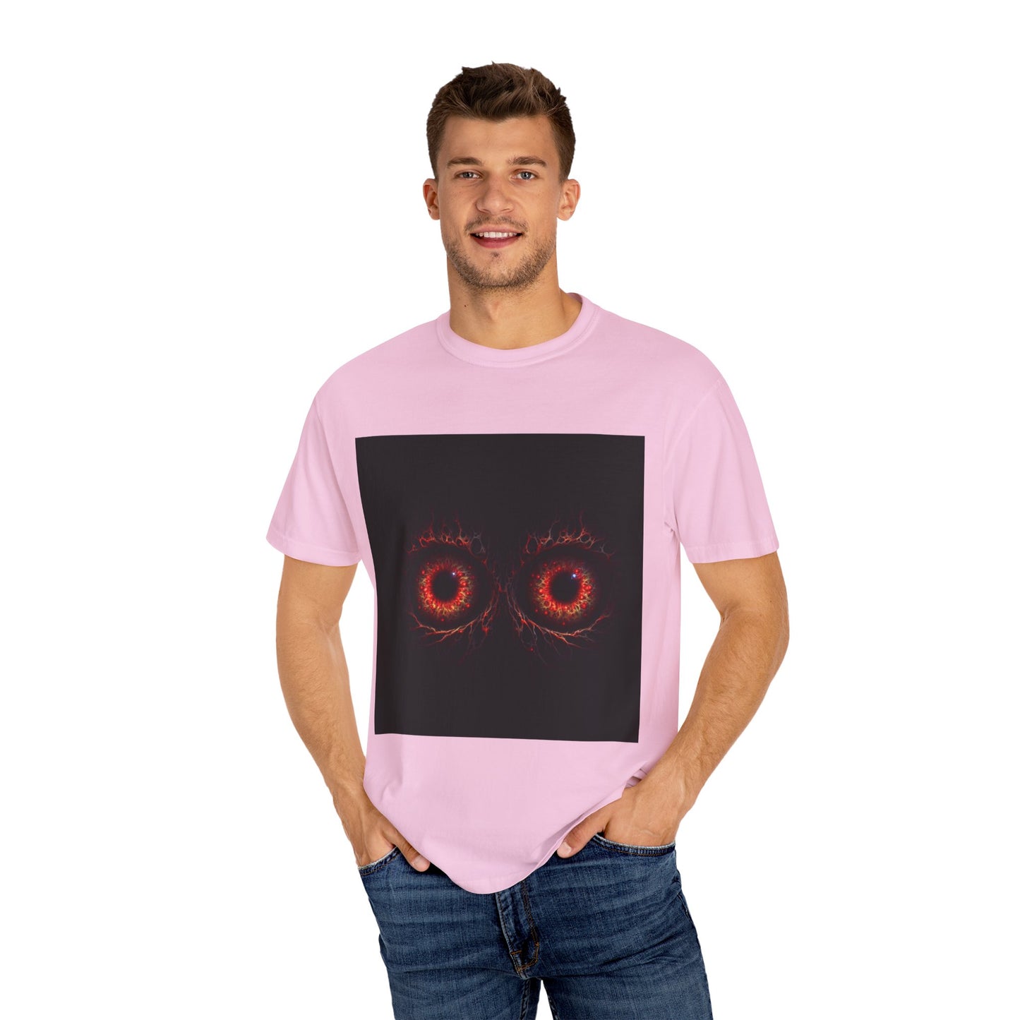 Halloween Unisex T-shirt with Scary Eyes Design